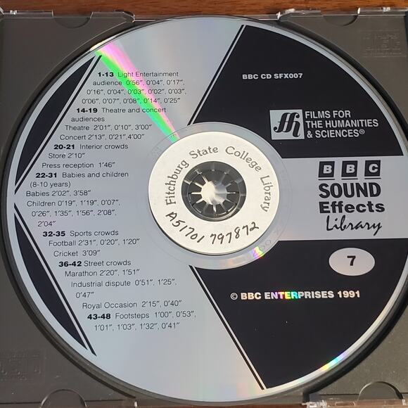 BBC Sound Effects Library Human Crowds Children Footsteps Disc 7  CD 1991 - Picture 3 of 3